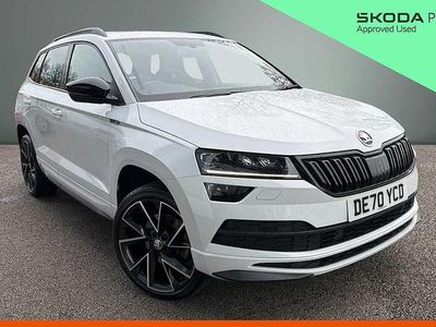 Used Skoda Karoq SportLine 150 HP (110 kW) 2020 Moon white metallic SUV