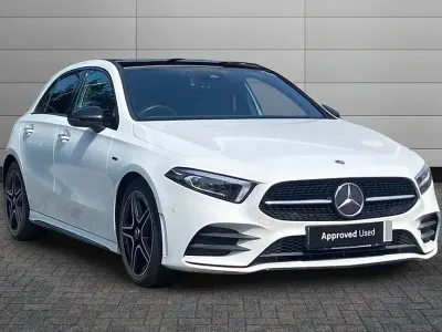 Used Mercedes A200 AMG line 161 HP (118 kW) 2021 White Hatchback