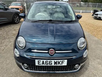 Used Fiat 500 Lounge 69 HP (50 kW) 2016 Blue Hatchback