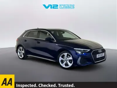 Used Audi A3 Sportback S-Line 150 HP (110 kW) 2021 Blue Hatchback