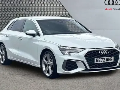Used Audi A3 Sportback S-Line 110 HP (80 kW) 2023 White Hatchback
