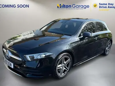 Used Mercedes A180 AMG line 136 HP (100 kW) 2019 Black Hatchback
