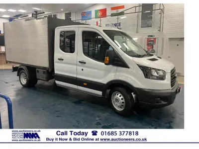 Used Ford Transit 130 HP (95 kW) 2019 White Cabriolet