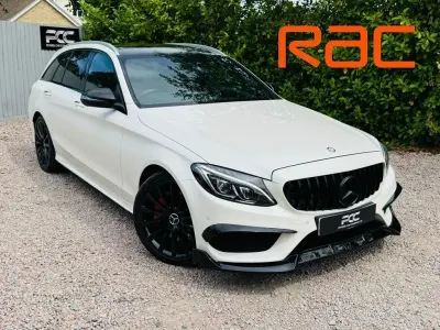 Used Mercedes C250 AMG Line Premium Plus 204 HP (150 kW) 2017 White Estate