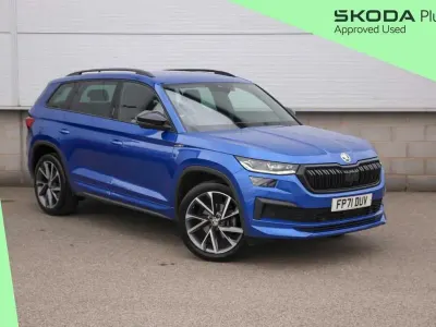Used Skoda Kodiaq SportLine 150 HP (110 kW) 2022 Race blue metallic SUV