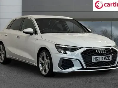 Used Audi A3 Sportback S-Line 150 HP (110 kW) 2023 White Hatchback
