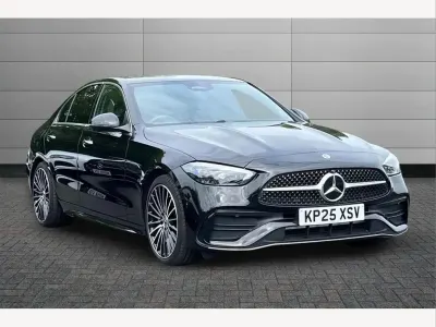 Used Mercedes C300e AMG Line Premium Plus 254 HP (186 kW) 2025 Black Sedan