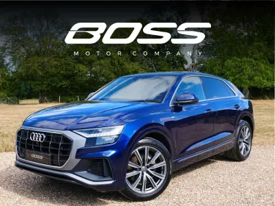 Used Audi Q8 S-Line 286 HP (210 kW) 2018 Blue SUV