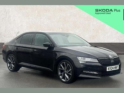 Used Skoda Superb SportlinePlus 150 HP (110 kW) 2023 Black Hatchback