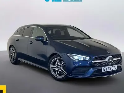 Used Mercedes CLA200 AMG line 163 HP (119 kW) 2022 Blue Coupe