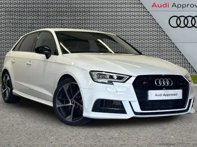 Used Audi S3 Sportback Black Edition 296 HP (217 kW) 2019 White Hatchback