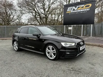 Used Audi A3 S-Line 150 HP (110 kW) 2014 Black Hatchback