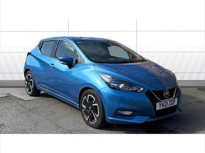 Used Nissan Micra Acenta 92 HP (67 kW) 2021 Blue Hatchback