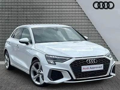 Used Audi A3 S-Line 150 HP (110 kW) 2022 White Sedan