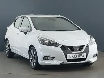 Used Nissan Micra Acenta 90 HP (66 kW) 2019 White Hatchback