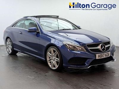 Used Mercedes E350 AMG line 258 HP (189 kW) 2017 Blue Coupe