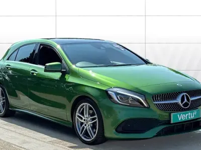 Used Mercedes A200 AMG Line Premium Plus 136 HP (100 kW) 2017 Green Hatchback