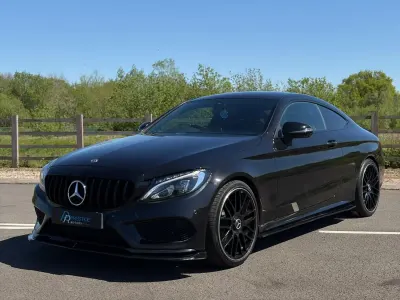 Begagnad Mercedes C220 AMG line 170 HK (125 kW) 2017 Svart Sportkupé