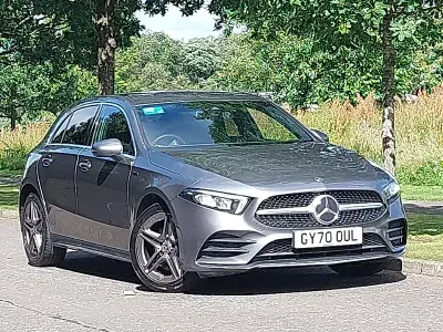 Used Mercedes A250 AMG line 218 HP (160 kW) 2020 Grey Hatchback