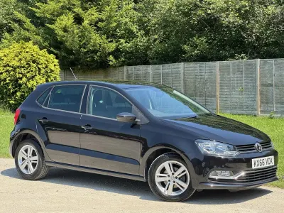 Used VW Polo Match 75 HP (55 kW) 2016 Black Hatchback