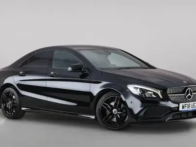 Used Mercedes CLA220 AMG line 177 HP (130 kW) 2017 Black Coupe