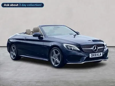 Usado Mercedes C250 AMG line 204 HP (150 kW) 2018 Azul Cabrios