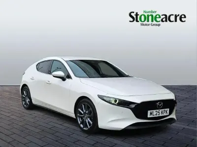 Used Mazda 3 Exclusive-Line 138 HP (101 kW) 2025 White Hatchback