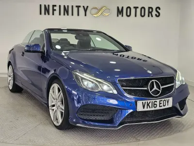 Used Mercedes E220 AMG line 2016 Blue Cabriolet