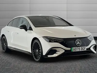 Used Mercedes EQE350 AMG line 214 kW (292 HP) 2025 Opalite white bright Sedan