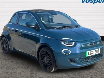 Used Fiat 500e La Prima 86 kW (118 HP) 2021 Green Cabriolet