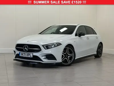 Used Mercedes A250 AMG Line Premium 224 HP (164 kW) 2021 White Hatchback