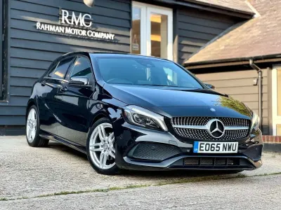Used Mercedes A180 AMG Line Premium 109 HP (80 kW) 2015 Black Hatchback