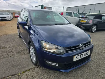 Begagnad VW Polo Edition 2013 Blå Halvkombi