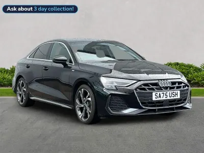Begagnad Audi A3 S-Line 150 HK (110 kW) 2025 Svart Sedan