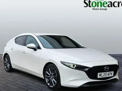 Used Mazda 3 Exclusive-Line 140 HP (102 kW) 2025 White Hatchback