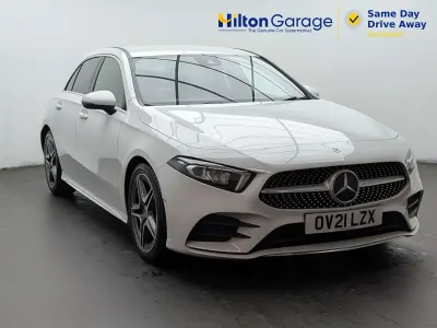 Used Mercedes A180 AMG line 136 HP (100 kW) 2021 White Hatchback