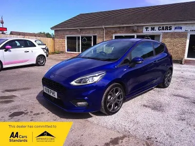 Used Ford Fiesta ST-Line 100 HP (73 kW) 2018 Blue Hatchback