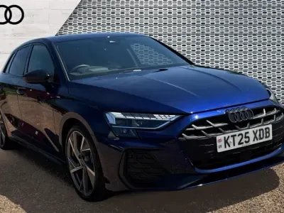Used Audi A3 Black Edition 150 HP (110 kW) 2025 Blue Hatchback
