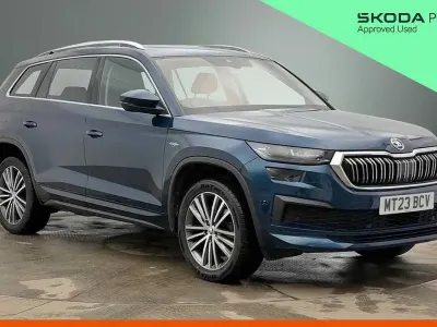 Used Skoda Kodiaq LAURIN & KLEMENT 150 HP (110 kW) 2023 Petrol blue metallic SUV