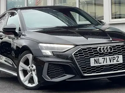 Used Audi A3 S-Line 150 HP (110 kW) 2021 Black Sedan