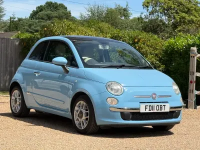 Used Fiat 500 Lounge 85 HP (62 kW) 2011 Blue Hatchback
