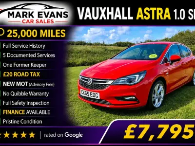 Used Vauxhall Astra SRi 105 HP (77 kW) 2015 Red Hatchback