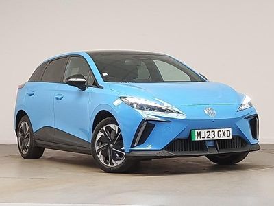 Begagnad MG MG4 EV Trophy 149 kW (203 HK) 2023 Blå Halvkombi