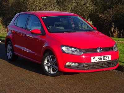 Used VW Polo Match 75 HP (55 kW) 2017 Red Hatchback