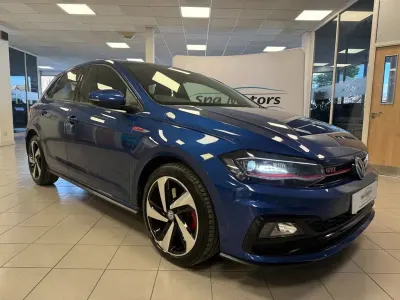 Begagnad VW Polo GTI 2020 Blå Halvkombi