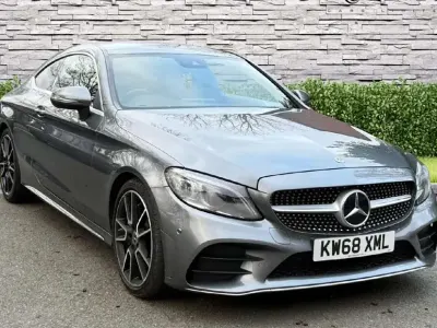 Second-hand Mercedes C300 AMG Line Premium 245 CP (180 kW) 2018 Gri Coupe