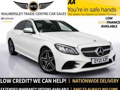 Used Mercedes C300 AMG line 258 HP (189 kW) 2021 White Sedan