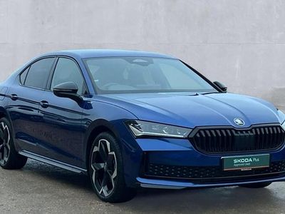 Used Skoda Superb SportLine 150 HP (110 kW) 2025 Cobalt blue metallic Hatchback