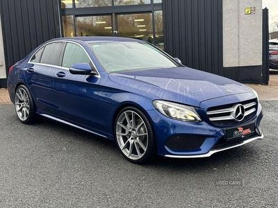 Blue Used 2018 Mercedes C220 AMG line Sedan | £13,495 (Fair price)