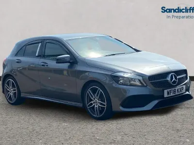 Used Mercedes A160 AMG line 102 HP (75 kW) 2018 Grey Hatchback